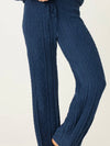 Cable Knit Lounge Pant in Navy