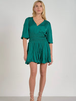 Jade Puff Sleeve Midi Dress
