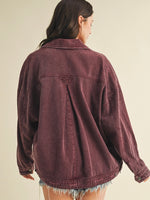 Cherry Denim Oversized Jacket