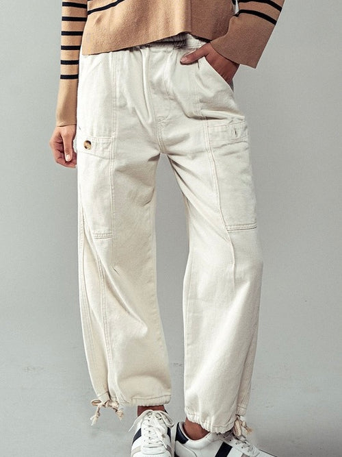 Cream Cargo Pants