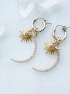 Rhinestone Moon Zircon Burst Huggy