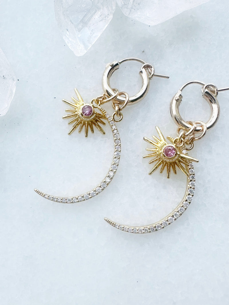 Rhinestone Moon Zircon Burst Huggy
