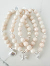 Silverite Chalcedony Octa Stretch in Silver