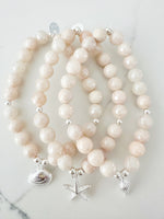 Silverite Chalcedony Octa Stretch in Silver