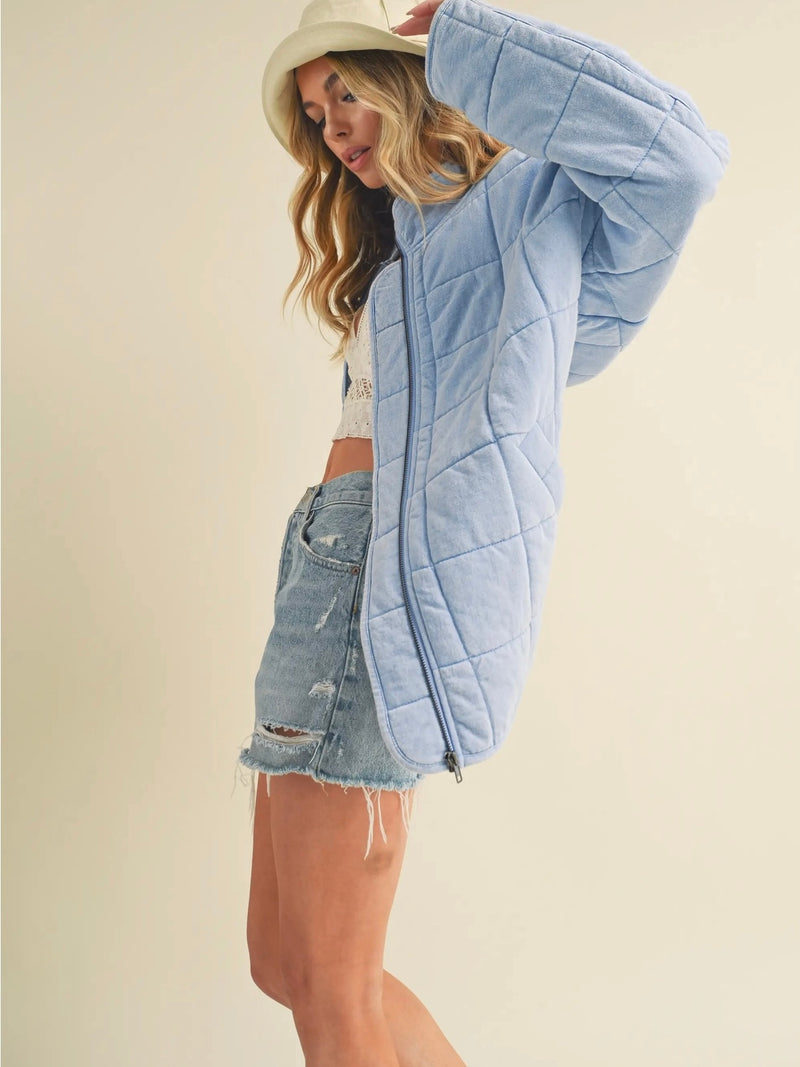 FINAL SALE Blue Cloud Quilted Jacket