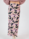 Black & Pink Floral Maxi Skirt