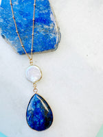 Lapis Lazuli & Mother of Pearl Ceia Necklace