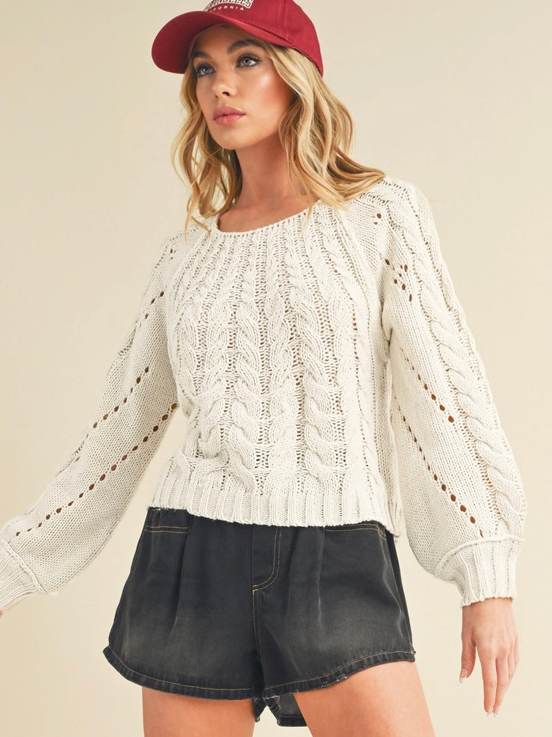 White Tally Sweater