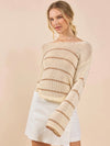 Taylor Striped Loose Knit Sweater