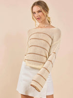 Taylor Striped Loose Knit Sweater