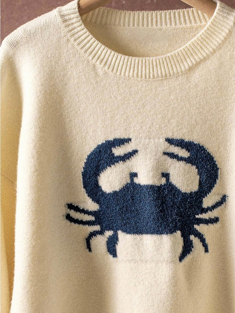 Crab Relaxed Knit Sweater