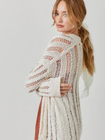 FINAL SALE Crochet Open Cardigan