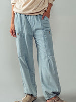 FINAL SALE Denim Stripe Cargo Pant