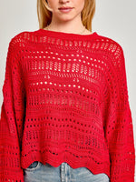 Long Sleeve Open Neck Sweater