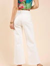 Clear Eyes Wide Leg Denim Pants in White