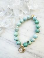 Turquoise & Mother of Pearl Sun Deka Stretch