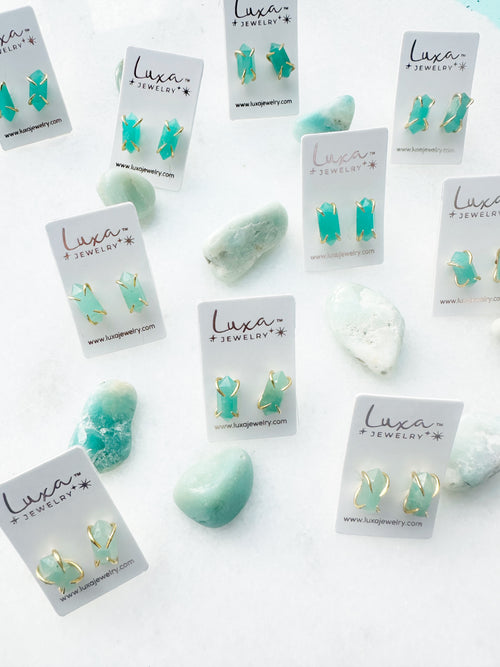 Amazonite Hexa Stud