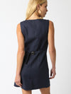 Tinley Button Dress in Navy