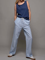 Blue Pinstripe Lounge Pants