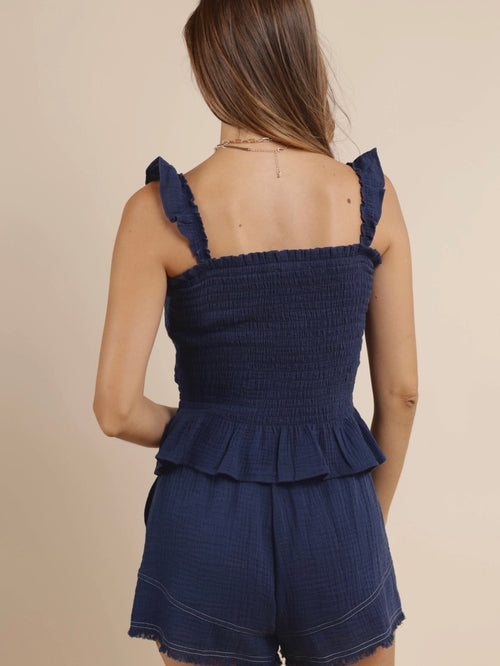 Breezy Lane Ruffle Strap Tank