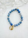 Blue Aventurine & Mother of Pearl Sun Octa Stretch