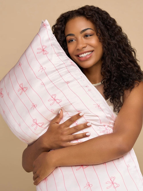 Ribbon Satin Pillowcase