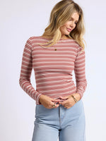 Between The Lines Boat Neck Top