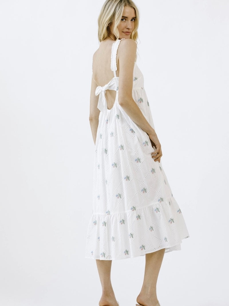 FINAL SALE Floral Eyelet Babydoll Dress