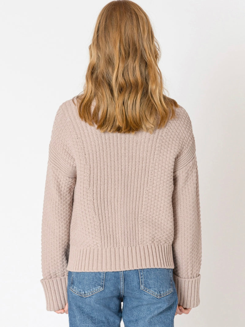 Warmer Taupe Cuff Sleeve Cardigan
