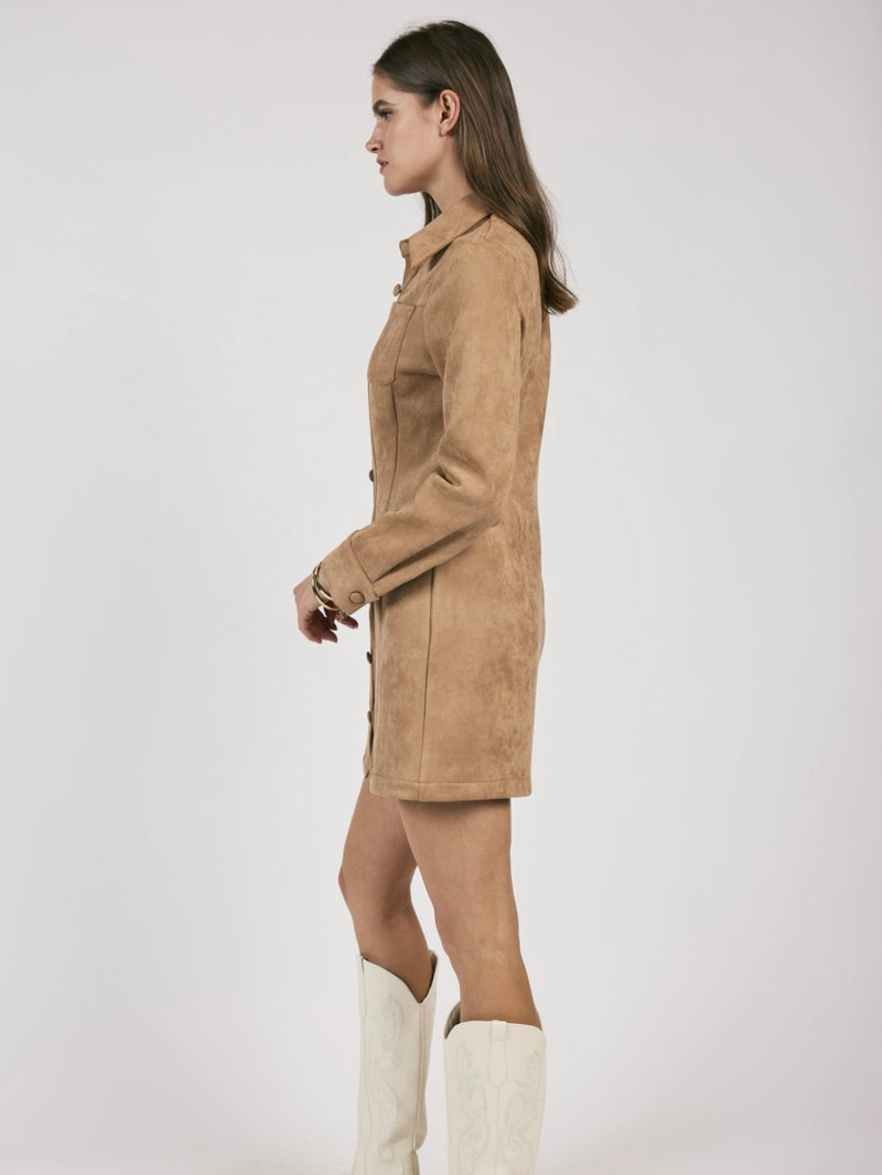 Faux Suede Dress