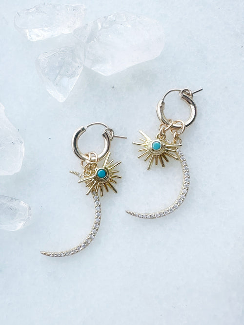 Rhinestone Moon Zircon Burst Huggy