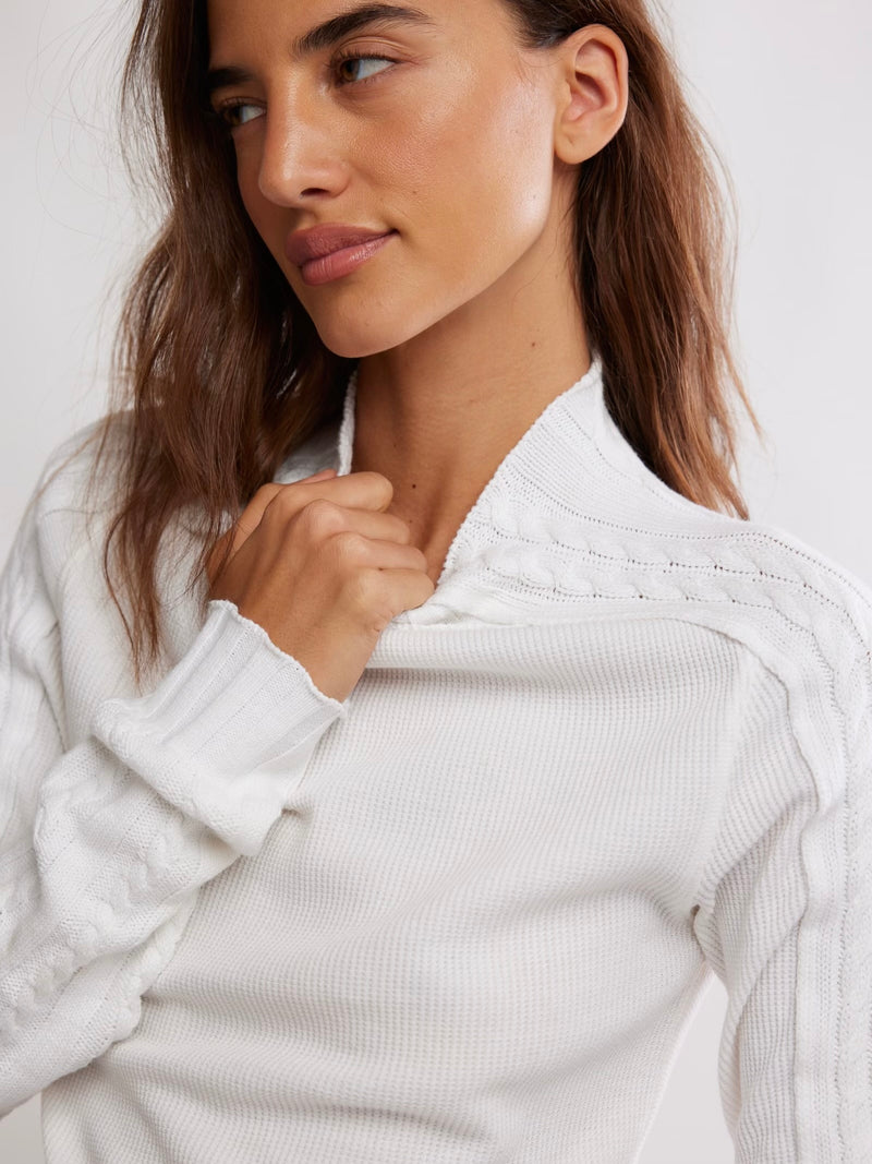 Breezy Slit Sweater Thermal Top