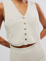 Ruby Sweater Tank in Raw White