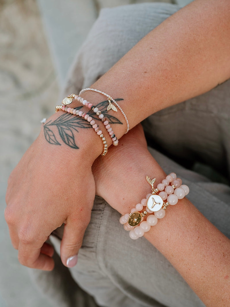 Peach Jade Stretch Bracelet Your Way