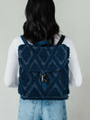 Navy Diamond Pattern Backpack