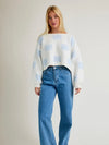 12/5 Snowflake Boat Neck Oversized Sweater