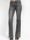 Grey Release Hem Flare Jean