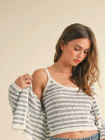 Cornflower Crochet Striped Tank