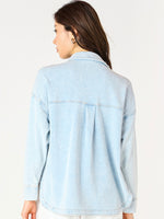 Light Wash Knit Denim Jacket
