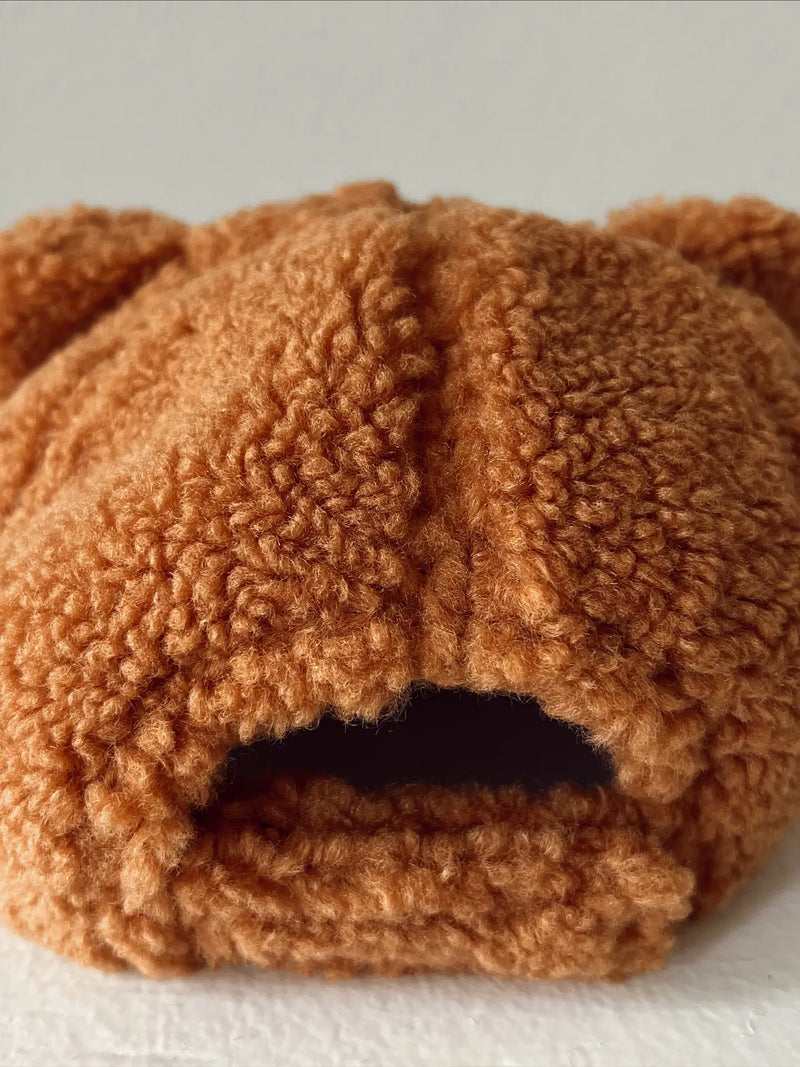 Sherpa Bear Hat in Teddy