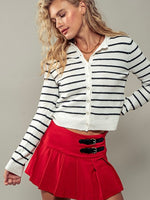 Striped Cropped Cardigan