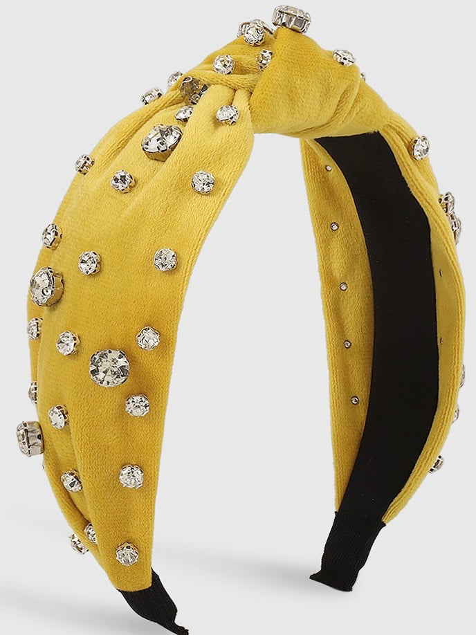 Bejeweled Headband in Yellow