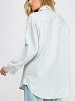 FINAL SALE Sage Linen Blend Shirt