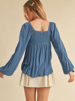 Silva Puff Sleeve Sweetheart Top