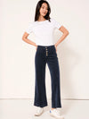 EXTRA 25% OFF Valentina Velvet Wide Leg Pant Navy