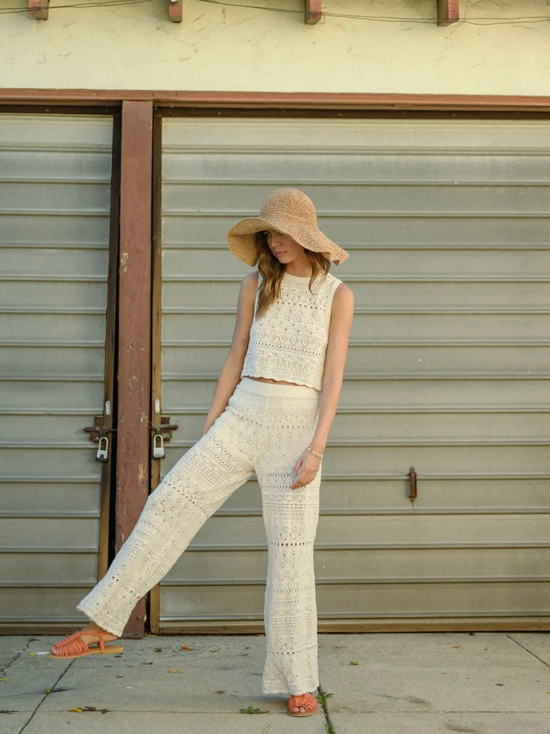 Mix and Match Crochet Pattern Pants in Beige