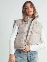 Floral Puffer Vest