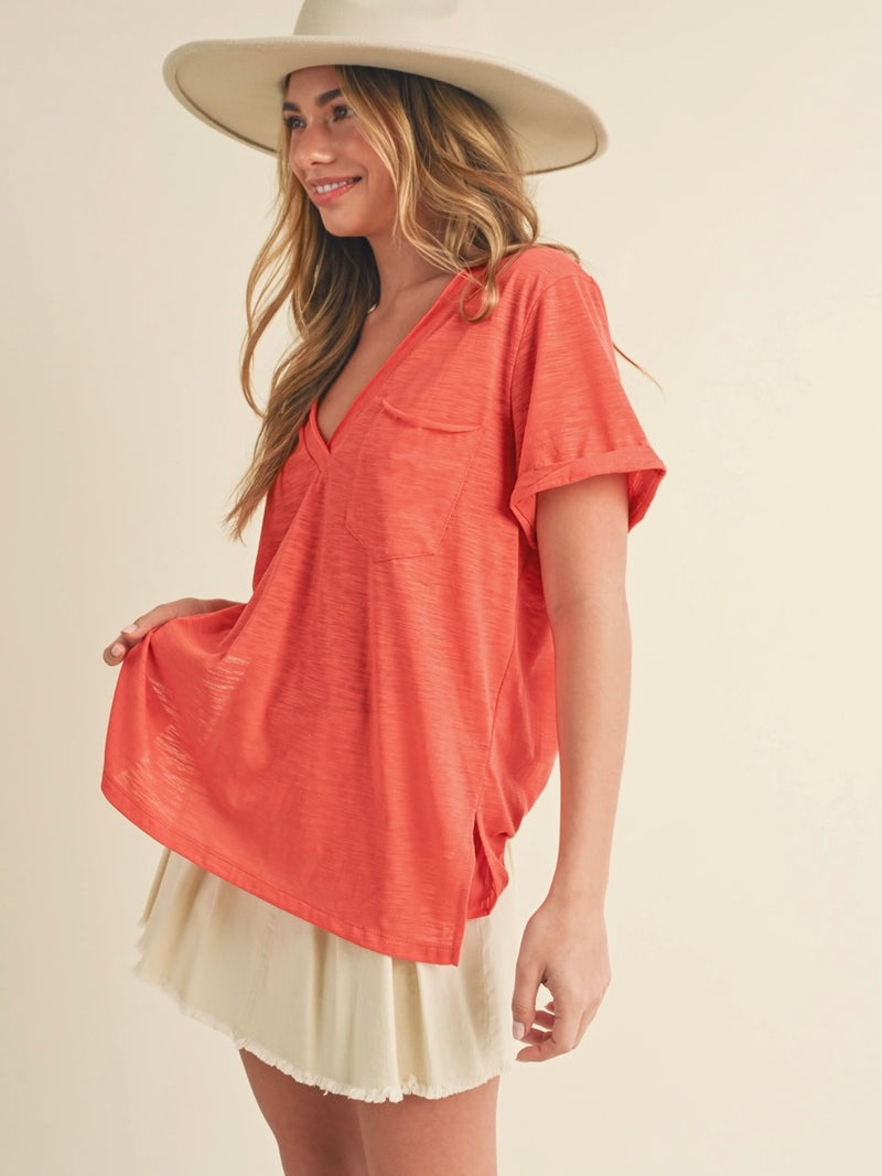 FINAL SALE Love For Days V-Neck Top in Cora