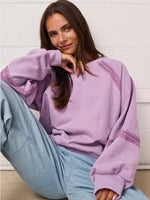 Lilac Lace Trim Sweatshirt