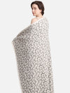 Leopard Patterned Reversible Throw Blanket in Grey